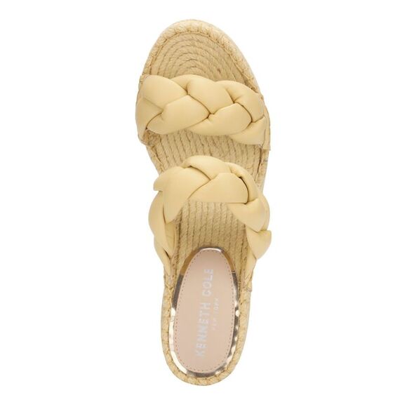 KENNETH COLE NEW YORK Womens Yellow 1-1/2" Platform Wedge Shoes 8 M - Picture 3 of 4